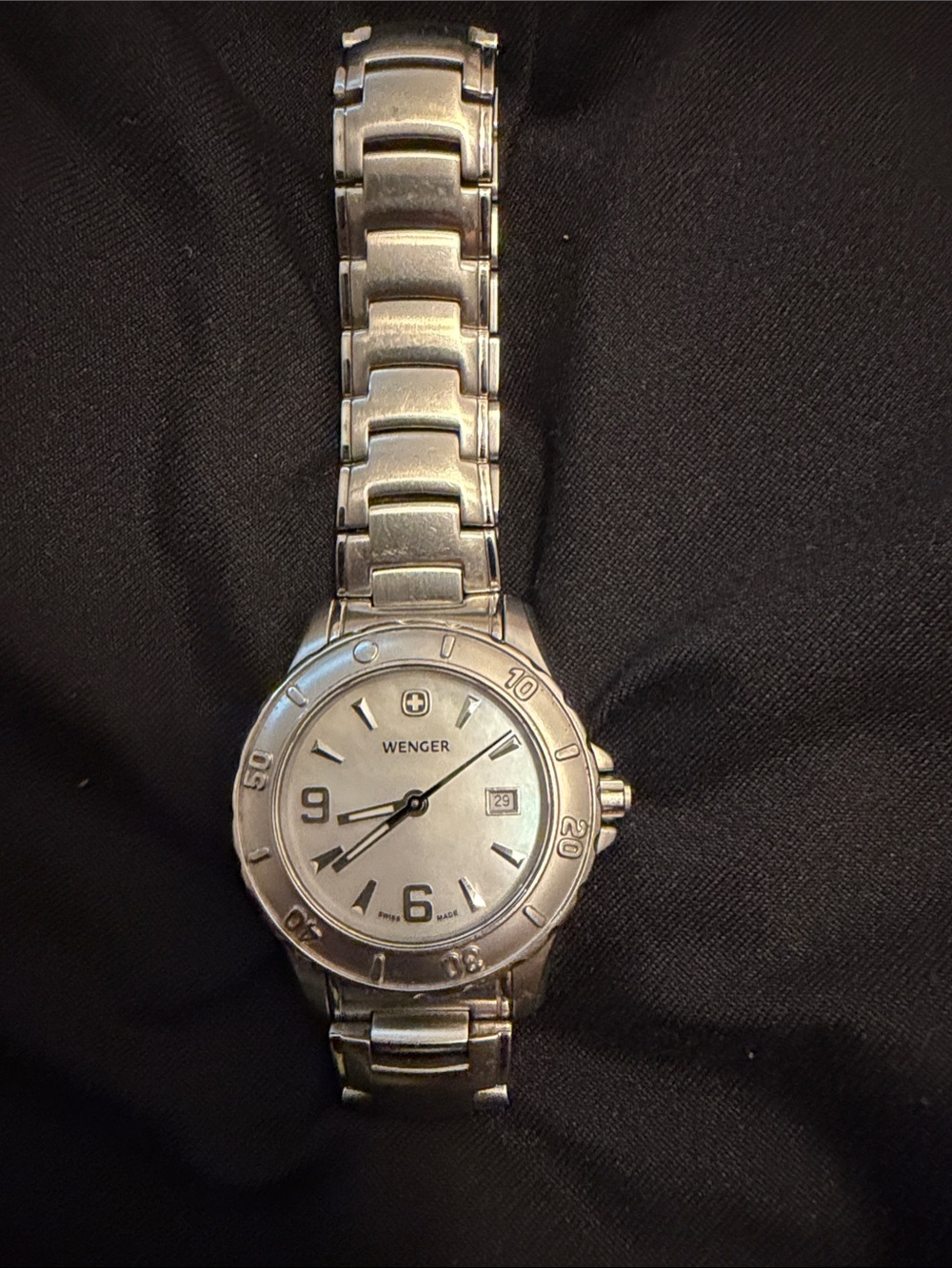 Wenger Silver Stainless Steel Men's Analog Watch with Bracelet